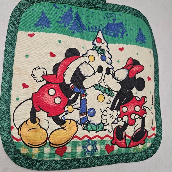 Mickey Mouse Christmas Vintage Kitchen Oven Mitt and Pot Holder - Picture 3 of 6